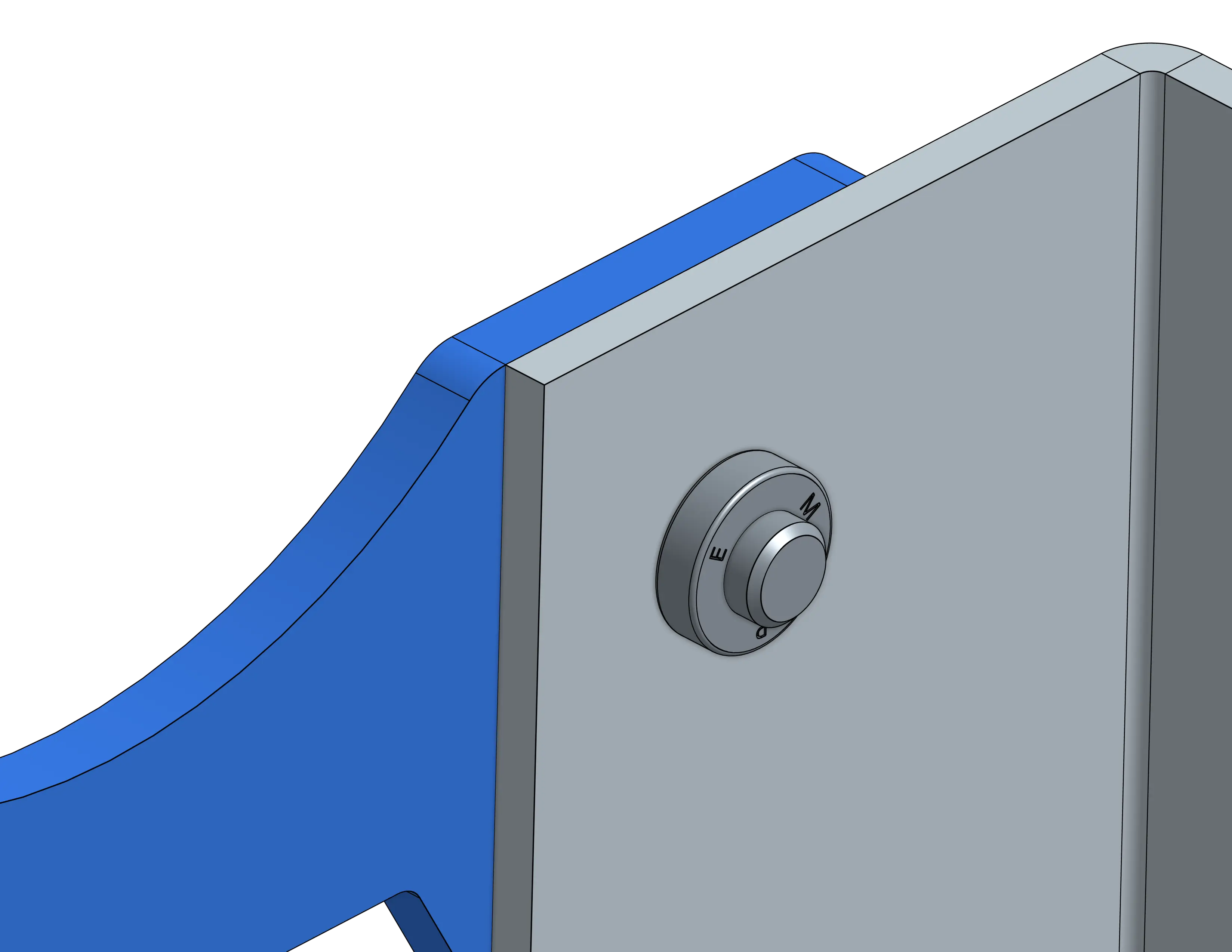 PEM nuts installed in a gusset