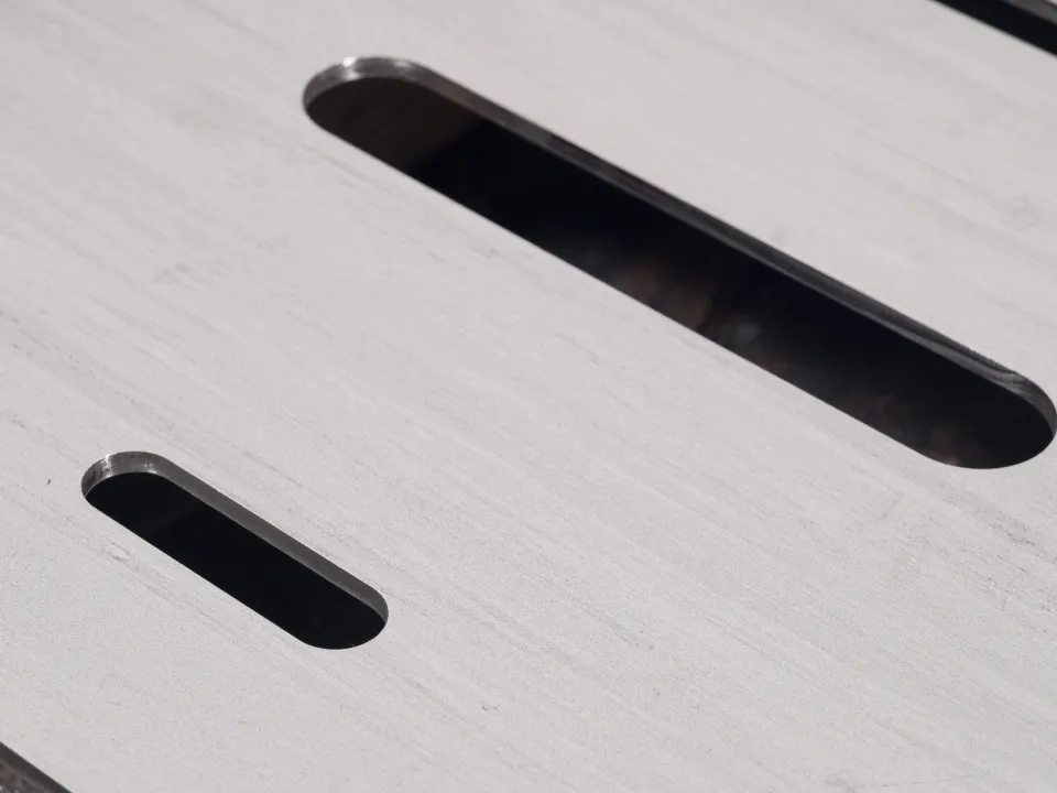 Laser cut aluminum part